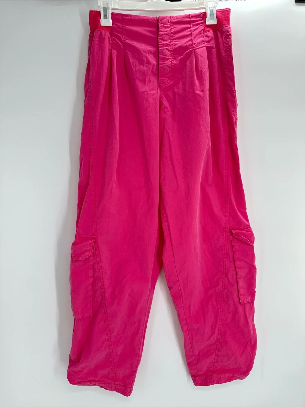 Free People FP Movement Mesmerize Me Hot Pink Cargo Joggers Small